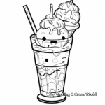 Ice Cream Float with Kawaii Twist Coloring Pages 4