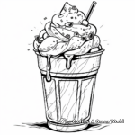 Dibujos para colorear de Copa de helado 1