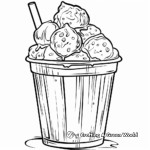 Dibujos para colorear de Copa de helado 4