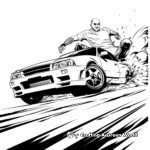 Iconic Fast and Furious Moments Coloring Pages 1