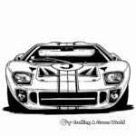 Iconic Ford GT40 Race Car Coloring Pages 1