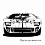 Iconic Ford GT40 Race Car Coloring Pages 3