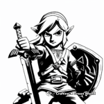 Iconic Legend of Zelda Coloring Pages 1
