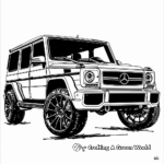 Iconic Mercedes-Benz G-Wagon Coloring Pages 3