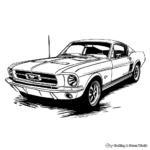 Iconic Mustang Sports Car Coloring Pages 4