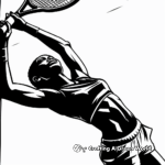 Iconic Tennis Player Silhouettes Coloring Pages 3