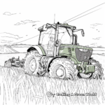 Idyllic Farm Scene with John Deere Tractor Coloring Pages 2