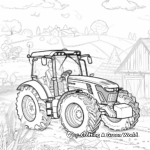 Idyllic Farm Scene with John Deere Tractor Coloring Pages 3