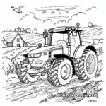 Idyllic Farm Scene with John Deere Tractor Coloring Pages 4