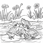 Imaginative Fairytale Frog Pond Coloring Pages 4