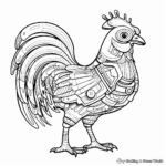 Imaginative Fantasy Chicken Coloring Pages 2