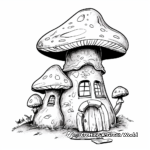 Imaginative Fungus Castle Coloring Pages 2