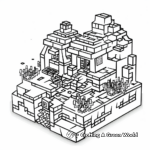 Imaginative Lego Minecraft House Coloring Pages 1