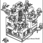 Imaginative Lego Minecraft House Coloring Pages 4