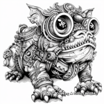 Imaginative Steampunk Creature Coloring Pages 3