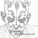 Immense Detail Darth Maul Coloring Pages for Adults 1