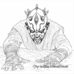 Immense Detail Darth Maul Coloring Pages for Adults 2