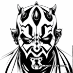 Immense Detail Darth Maul Coloring Pages for Adults 3