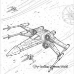 In Space X-Wing Starfighter Coloring Pages 2