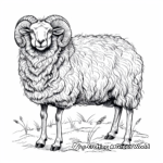 In the Highlands: Scottish Ram Coloring Pages 4