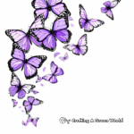 Indigo & Violet Butterflies Coloring Pages 1