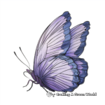 Indigo & Violet Butterflies Coloring Pages 4