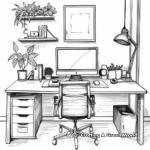 Industrial Design Office Space Coloring Pages 1