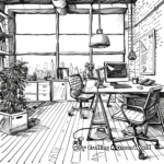 Industrial Design Office Space Coloring Pages 4