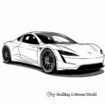 Innovative Tesla Sports Car Coloring Pages 1