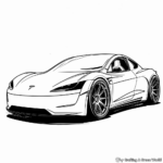 Innovative Tesla Sports Car Coloring Pages 3