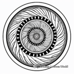 Inspiring Spiral Designed Geometric Mandala Coloring Pages 2