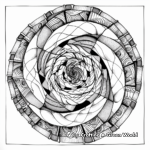 Inspiring Spiral Designed Geometric Mandala Coloring Pages 4