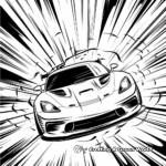 Intense Drag Race Coloring Pages from Fast and Furious 1