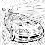 Intense Drag Race Coloring Pages from Fast and Furious 2