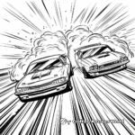 Intense Drag Race Coloring Pages from Fast and Furious 3