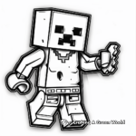 Interesting Lego Minecraft Zombie Coloring Pages 2