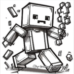 Interesting Lego Minecraft Zombie Coloring Pages 3