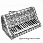 Intricate Accordion Keyboard Coloring Pages 3