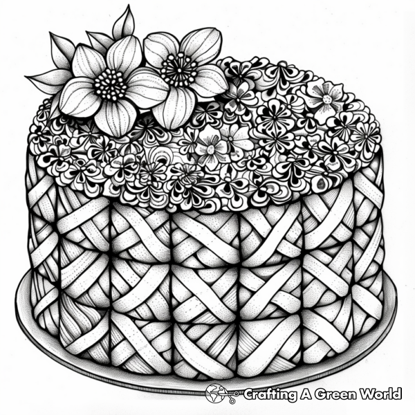 Cake For Adults Coloring Pages - Free &amp; Printable!