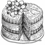 Intricate Battenberg Cake Coloring Page for adults 2