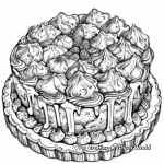 Intricate Battenberg Cake Coloring Page for adults 4