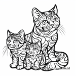 Intricate Bengal Cat Coloring Pages for Adults 4