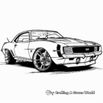 Intricate Camaro Iroc-Z Coloring Pages for Adults 1