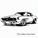 Intricate Camaro Iroc-Z Coloring Pages for Adults 2