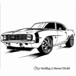 Intricate Camaro Iroc-Z Coloring Pages for Adults 3