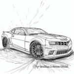 Intricate Camaro Iroc-Z Coloring Pages for Adults 4