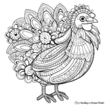 Intricate Chicken Mandala Coloring Pages 4