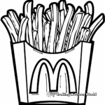 Intricate Coloring Pages of McDonald's Fries 1