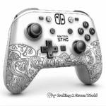 Intricate Designs of Nintendo Switch Pro Controller Coloring Pages 2