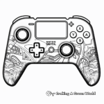Intricate Designs of Nintendo Switch Pro Controller Coloring Pages 4